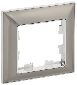 Рамка 1-постовая IEK Brite BR-M12-12-4-K23 хром/никель