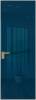 Межкомнатная дверь Profil Doors 1 AGK цвет профиля Золото, стекло безопасное 4 мм зеркало синее 600x2000