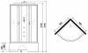 Душевая кабина Niagara NG-2508-14G 90х90х220 тонированные стёкла, с высоким поддоном, с сиденьем фото 17