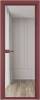 Межкомнатная дверь Profil Doors 1 AV цвет профиля Красный антрацит, стекло безопасное 6 мм ромб серебро 700x2000