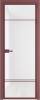 Межкомнатная дверь Profil Doors 4 AX цвет профиля Красный антрацит, стекло безопасное 6 мм белый триплекс 800x2000
