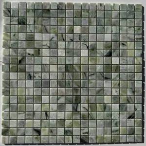 Мозаика Pixel Mosaic Мрамор PIX312 Jet Green Полированная (1.5x1.5) 30.5x30.5