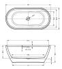 Акриловая ванна Riho Bathtubs B091004005 Inspire 160 белый glossy Riho Fall заполнение через перелив - хром 160x75x59 фото 4