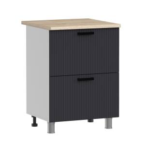 Кухонный модуль напольный Аленушка Лотос Н2Я 600 Н00231126 сталь,скоба антрацит