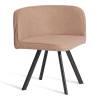 Набор обеденный Tetchair Quadron (mod. PT14) 21301 бежевый, черный, стулья шенилл 100x100x73 фото 2