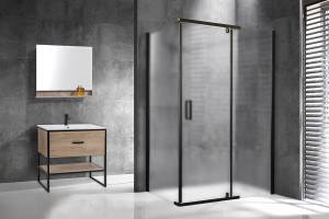 Душевой уголок Royal Bath RB HPVD-C-BL профиль черный, стекло матовое, 110x90x200
