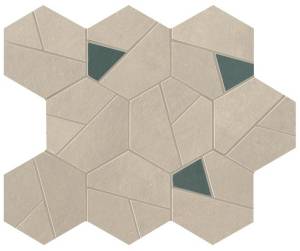 Мозаика Atlas Concorde Boost Pro A0QO Cream Mosaico Hex Blue 25x28.5
