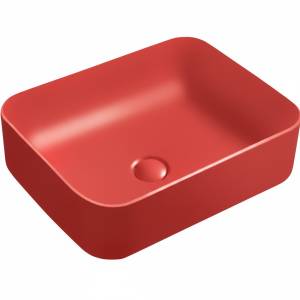 Раковина SantiLine SL-1051MR 50 см, красная матовая