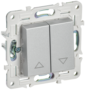 Выключатель жалюзи IEK Skandy SK-V15-0-10-K23 серебряный