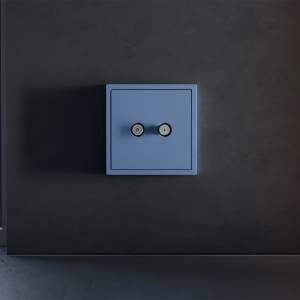 Лицевая панель для двойной ТВ розетки Voltum S70 VLS001615 деним