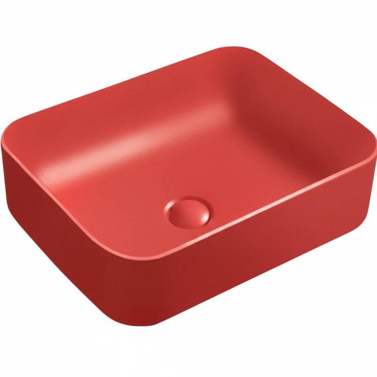 Раковина SantiLine SL-1051MR 50 см, красная матовая