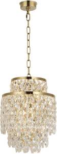 Хрустальная подвесная люстра Newport Тиффани 8530/30 С gold polished