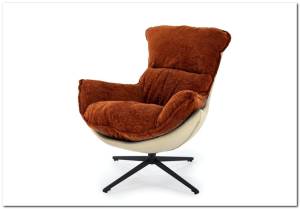 Кресло Halmar Lobster V-CH-LOBSTER-FOT-CYNAMONOWY корица/черный