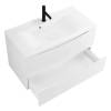 Тумба под раковину Belbagno Marino MARINO-1100-2C-SO-BO-P 110x45x50 Bianco Opaco подвесная с двумя выкатными ящиками фото 6