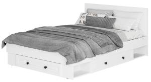 Кровать с основанием и ящиками БТС МЕБЕЛЬ Софт 00-00286688 Белый 140x200