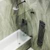 Шторка на ванну MaybahGlass MGV-650-6 40.5x140, поворотная, стекло графит 6 мм, профиль черный