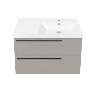 Тумба с раковиной La Fenice Elba Twin Cappuccino NFNC-01-ELB-C-90-2-3-90-2R бежевая матовая, 90 см