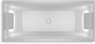 Акриловая ванна Riho Bathtubs B100033005 Still square 170x75, светодиоды и подголовник с размещением справа, заполнение через перелив