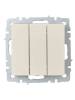 Выключатель 3-клавишный IEK Brite BR-V30-0-10-K10 бежевый фото 6