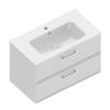 Тумба под раковину Kerama Marazzi Piano Classic PIA.CL.85\WHT.M подвесная 85 см, 2 ящика, ясень белый матовый фото 3