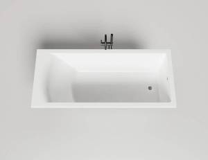 Ванна из искусственного камня Salini Cascata 104213G белая глянцевая, 180.6x80.2