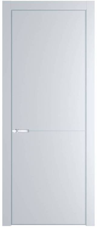 Межкомнатная дверь Profil Doors 16 PE полотно Вайт, кромка алюминиевая с четырех сторон матовая, алюминиевый молдинг 3мм 600x2000
