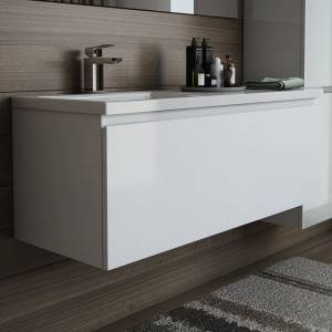 Тумба с раковиной Эстет Dallas Luxe 140 подвесная, 1 ящик, L
