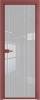 Межкомнатная дверь Profil Doors 1 AX цвет профиля Красный антрацит, стекло безопасное 6 мм страйп 600x2000