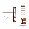 Стол письменный Bradex Home Frame FR 0692 дерево лофт, чёрный 100x45x110 фото 12