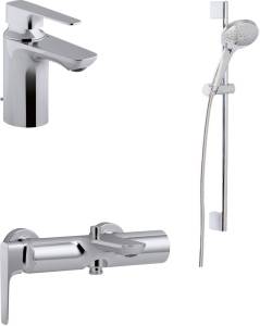 Душевой комплект Jacob Delafon Aleo E72312-CP + E72319-CP + E32907-CP