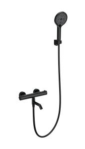 Смеситель для ванны Wonzon & Woghand WW-B2065-A1-MB с душем и термостатом, черный матовый