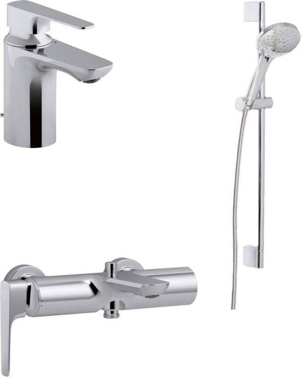 Душевой комплект Jacob Delafon Aleo E72312-CP + E72319-CP + E32907-CP