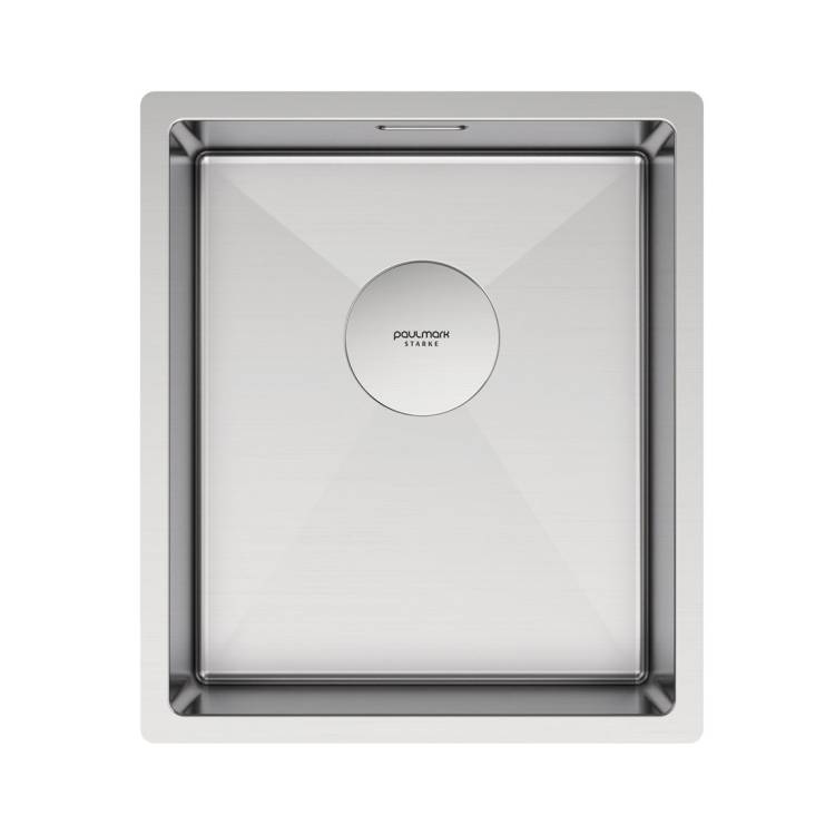 Мойка кухонная Paulmark Next 38 Uni PM213844-BS Брашированная Сталь, 38x44