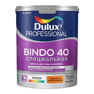 Краска для стен и потолков Luxium Professional Bindo 40 полуглянцевая база BW 4.5 л