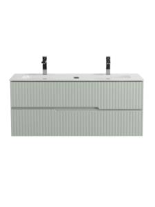 Тумба с раковиной Cezares Duet-N 120 зеленый жемчужный, раковина CZR-8073-120-1-2