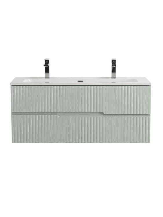 Тумба с раковиной Cezares Duet-N 120 зеленый жемчужный, раковина CZR-8073-120-1-2