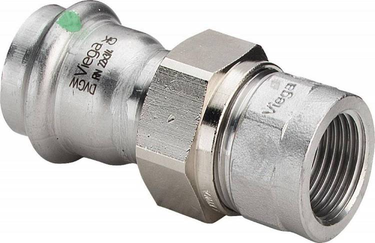 Соединение Viega разъемное с внутренней резьбой 22 мм х Rp 3/4 , Sanpress Inox, модель 2362