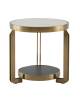 Стол журнальный Stool Group Калисто EET-316-BRCG white/black светлая и темная керамика 55x55x55