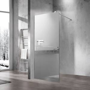Душевая перегородка Vincea Walk-In VSW-1H100MR профиль хром, стекло зеркальное, 100x200