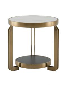 Стол журнальный Stool Group Калисто EET-316-BRCG white/black светлая и темная керамика 55x55x55