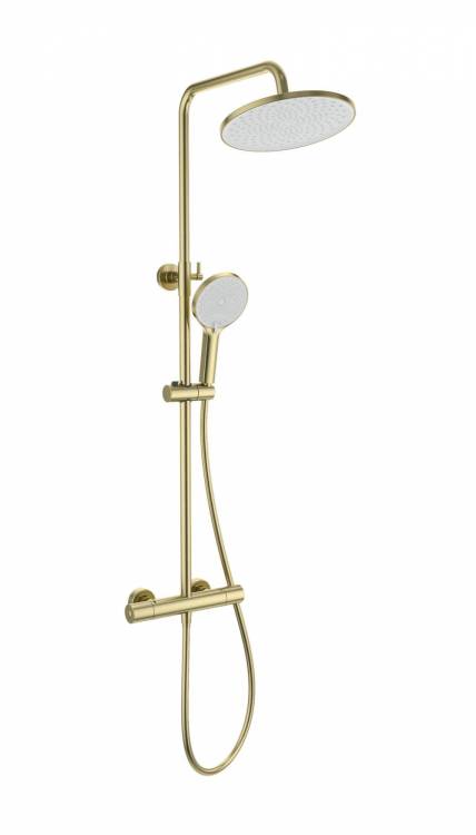 Душевая стойка Wonzon & Woghand WW-B3013-T1-BG с термостатом, золото