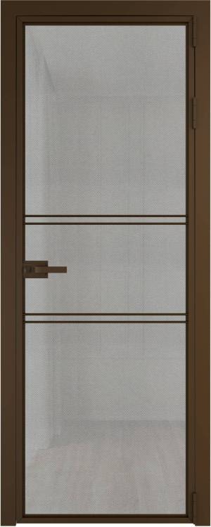 Межкомнатная дверь Profil Doors 2 AX цвет профиля Деорэ, стекло безопасное 6 мм рэте 800x2000