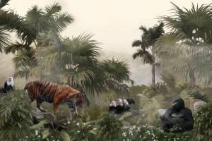 3D Фотообои Artegrafico «Животные в тропиках» DJ-016 песок