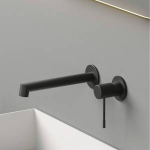 Смеситель для раковины Vincea Desire VBFW-1D1MB встраиваемый, однорычажный, черный матовый