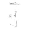 Душевая система Rose R1595F белая, хром, встраиваемая, с термостатом