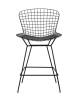 Набор из 4 полубарных стульев Stool Group Bertoia BTY-24L-P6 BL/BL X4 черный с низкой спинкой фото 3