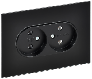 Розетка 2-местная IEK Skandy SK-R20-10-K02 черный