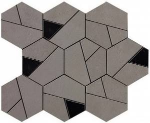 Мозаика Atlas Concorde Boost AN69 Smoke Mosaico Hex Black 25x28.5