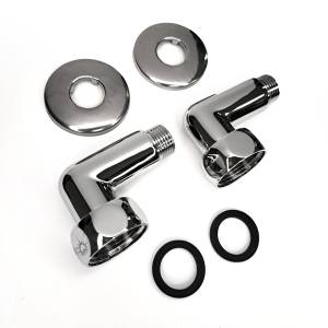 Соединение угловое Luxon 1"x1/2" гайка/штуцер, хром (пара)