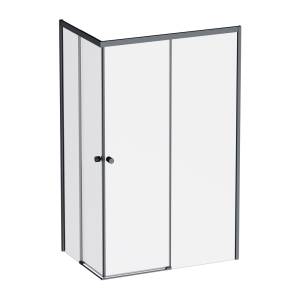 Душевой уголок Am.Pm X-Joy W94G-403-120280-BT1K профиль черный матовый, стекло прозрачное, 120x80x190